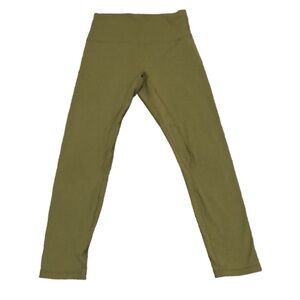 TYC Til You Collapse Effortless Classic Leggings Size Small Khaki Green
